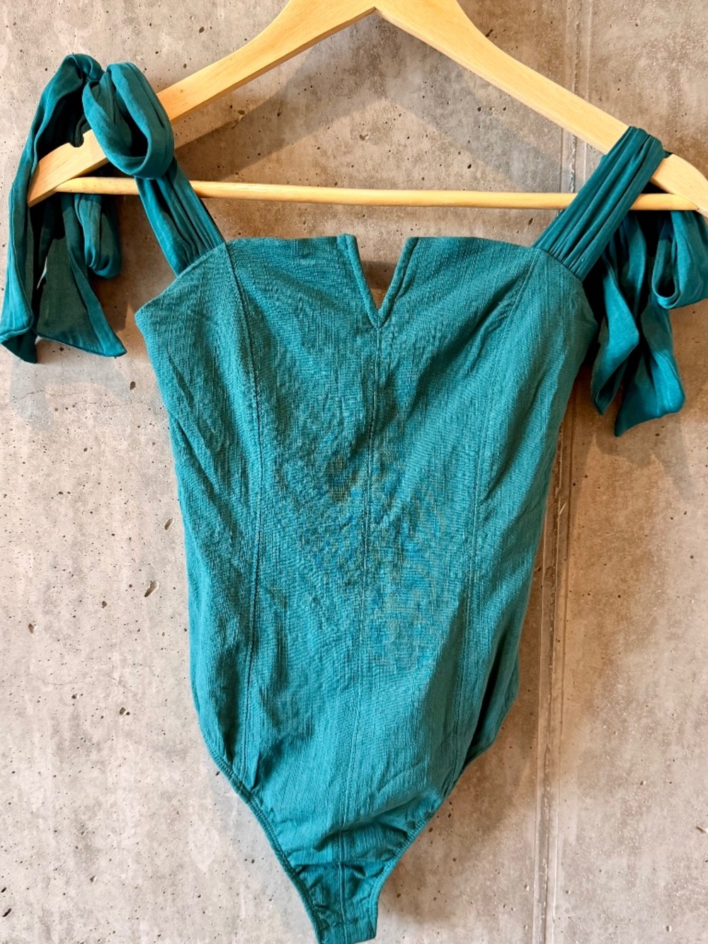 Free People Lola tie shoulder bodysuit